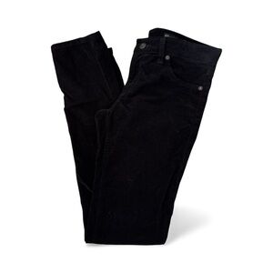 AG Adriano Goldschmied USA Made Jegging Super Skinny Black Corduroy Pants Sz 28R